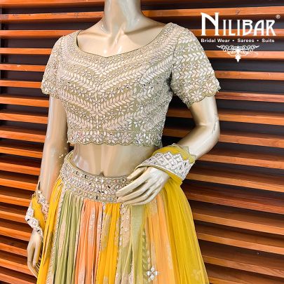 Multicolor Georgette Lehenga
