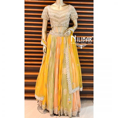 Multicolor Georgette Lehenga