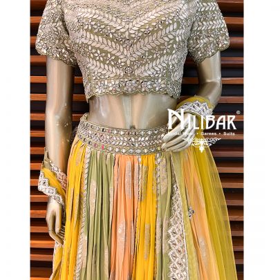 Multicolor Georgette Lehenga