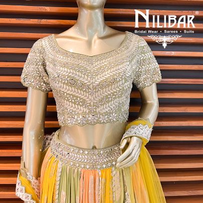 Multicolor Georgette Lehenga