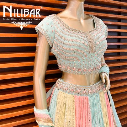 Multi color Georgette Beautiful Lehenga