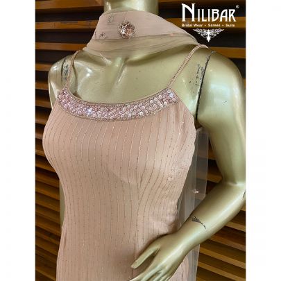 Blush Pink Georgette Dhoti Suit