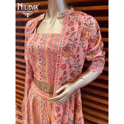 Pink Cotton Jacket Style Set