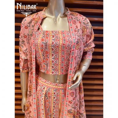 Pink Cotton Jacket Style Set