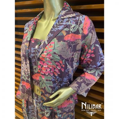 Purple Cotton Co-ord Set