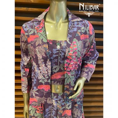 Purple Cotton Co-ord Set