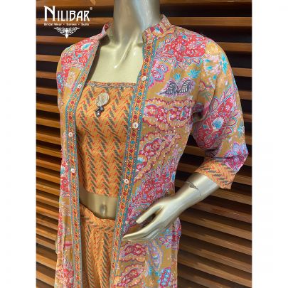 Honey Yellow Cotton Jacket Style Set