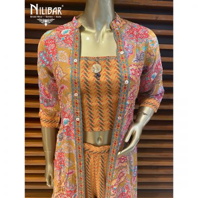 Honey Yellow Cotton Jacket Style Set