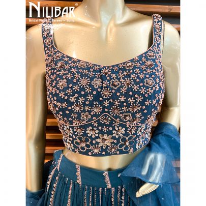 Peacock Chiffon Lehenga