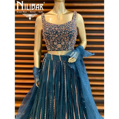Peacock Chiffon Lehenga