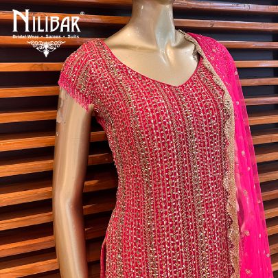 Rani Pink Georgette Garara Suit