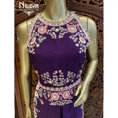 Violet Silk Jumpsuit 