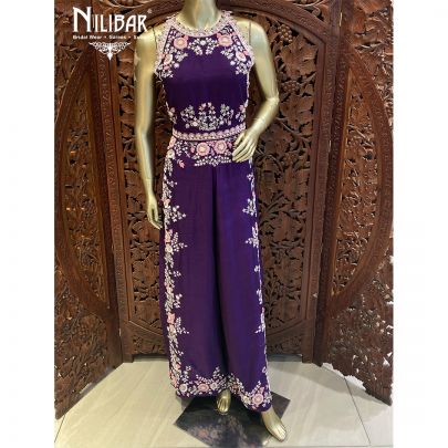 Violet Silk Jumpsuit 