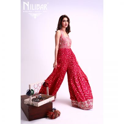 Magenta Pink Georgette Jumpsuit