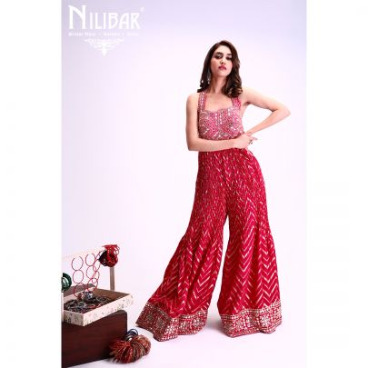 Magenta Pink Georgette Jumpsuit