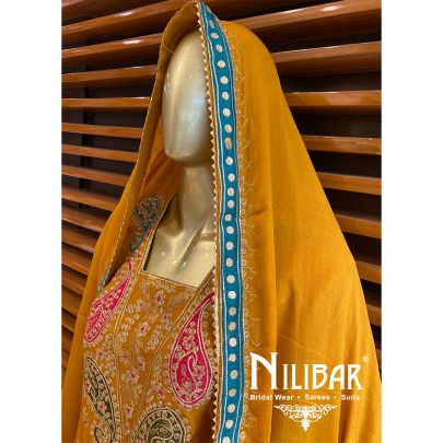 Yellow Silk Chinon Pant Suit