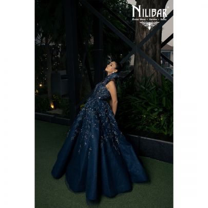Blue Net Gown