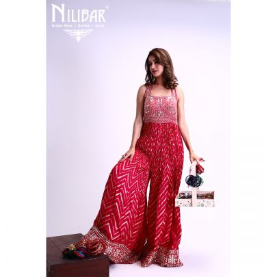 Magenta Pink Georgette Jumpsuit