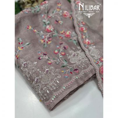 Dusty Rose Lamé Tissue Unstitched Suit