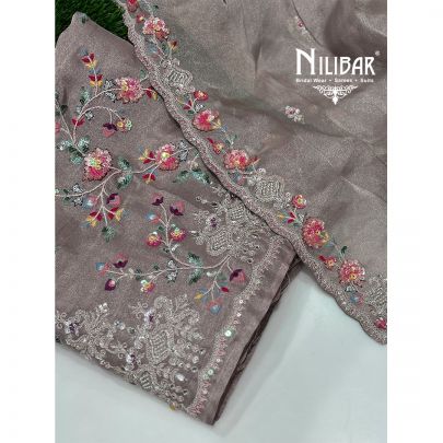 Dusty Rose Lamé Tissue Unstitched Suit