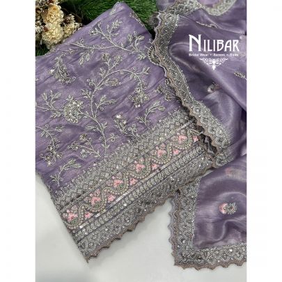 Lilac Tissue Unstitched Suit