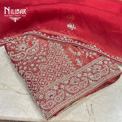 Rust Crush Tissue Unstitched Suit