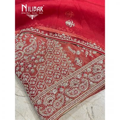 Rust Crush Tissue Unstitched Suit