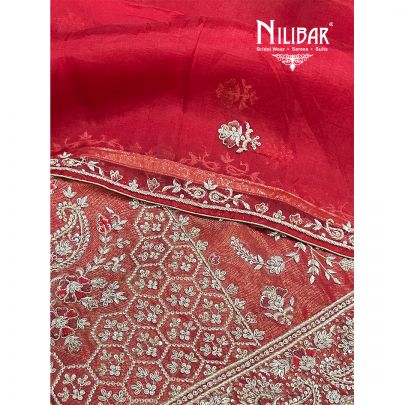 Rust Crush Tissue Unstitched Suit