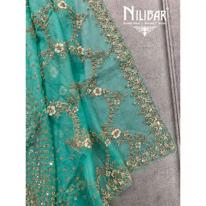Seafoam Green Georgette Unstitched Suit