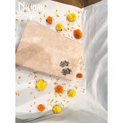 Cream Silk Saree