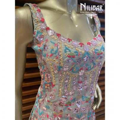 Tea Green Georgette Palazzo Set