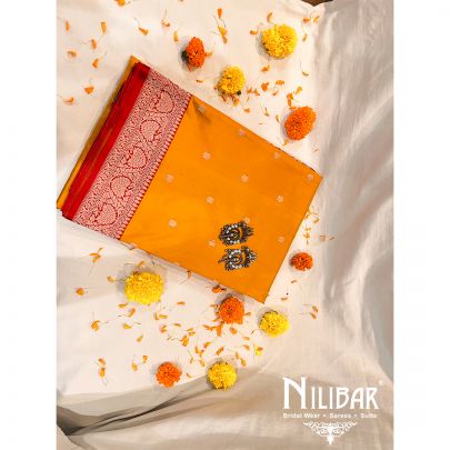 Mustard Silk Saree