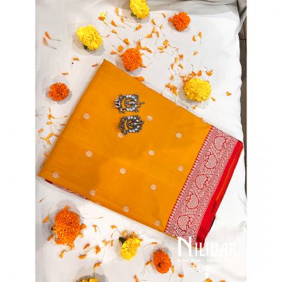 Mustard Silk Saree