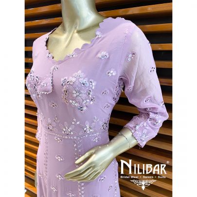 Lilac Georgette Anarkali Suit