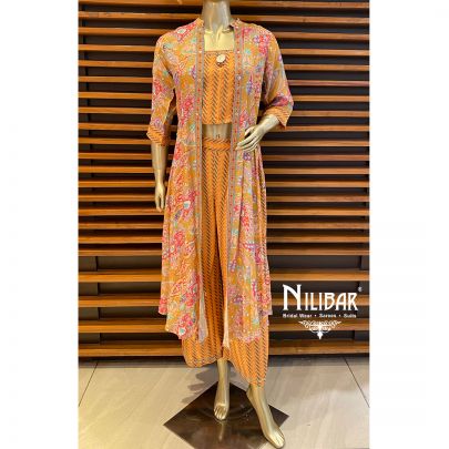Honey Yellow Cotton Jacket Style Set