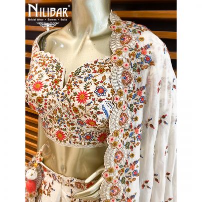 Ivory Silk Bridal Lehenga