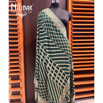 Green Chinon Banarasi Dupatta