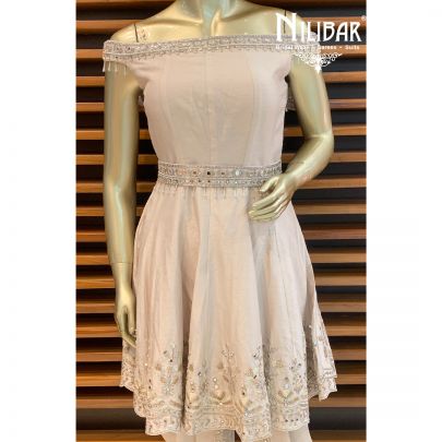 Cream Silk Dhoti Suit