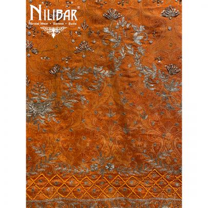 Orange Crepe Unstitched Suit