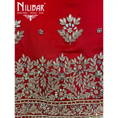 Red Crepe Unstitched Suit 