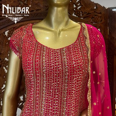 Hot Pink Georgette Garara Suit Set