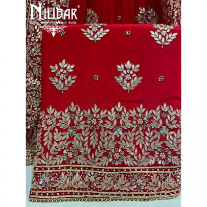 Red Crepe Unstitched Suit 