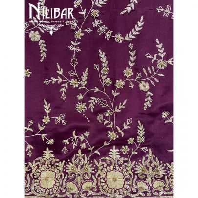 Wine Crepe Unstitched Suit