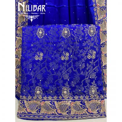 Ink Blue Crepe Unstitched Suit