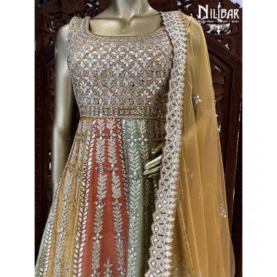 Multicolor Silk Peplum Suit