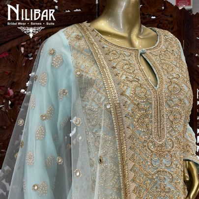 Mint Georgette Garara Suit