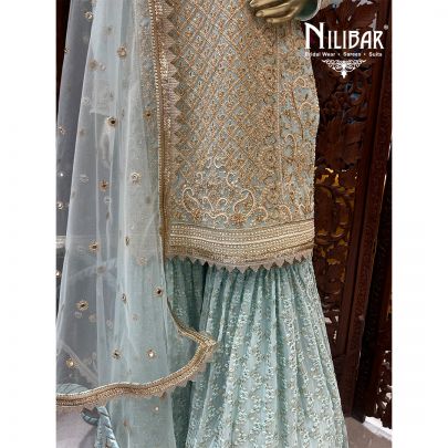 Mint Georgette Garara Suit