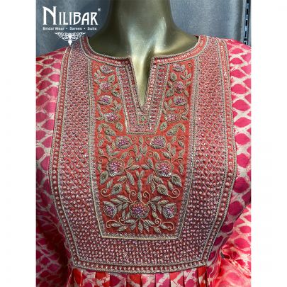 Pink Silk Anarkali