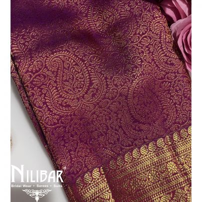 Violet Kanjivaram Silk Saree