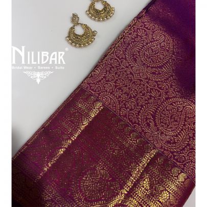 Violet Kanjivaram Silk Saree